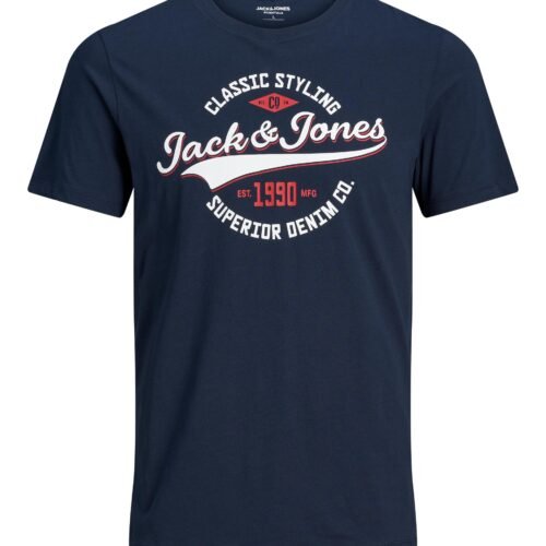 Jack & Jones Logo Navy Tee 3XL-5XL