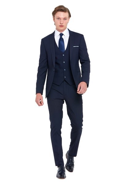 Benetti Antoine Navy 3 Piece Suit - Pauls Menswear