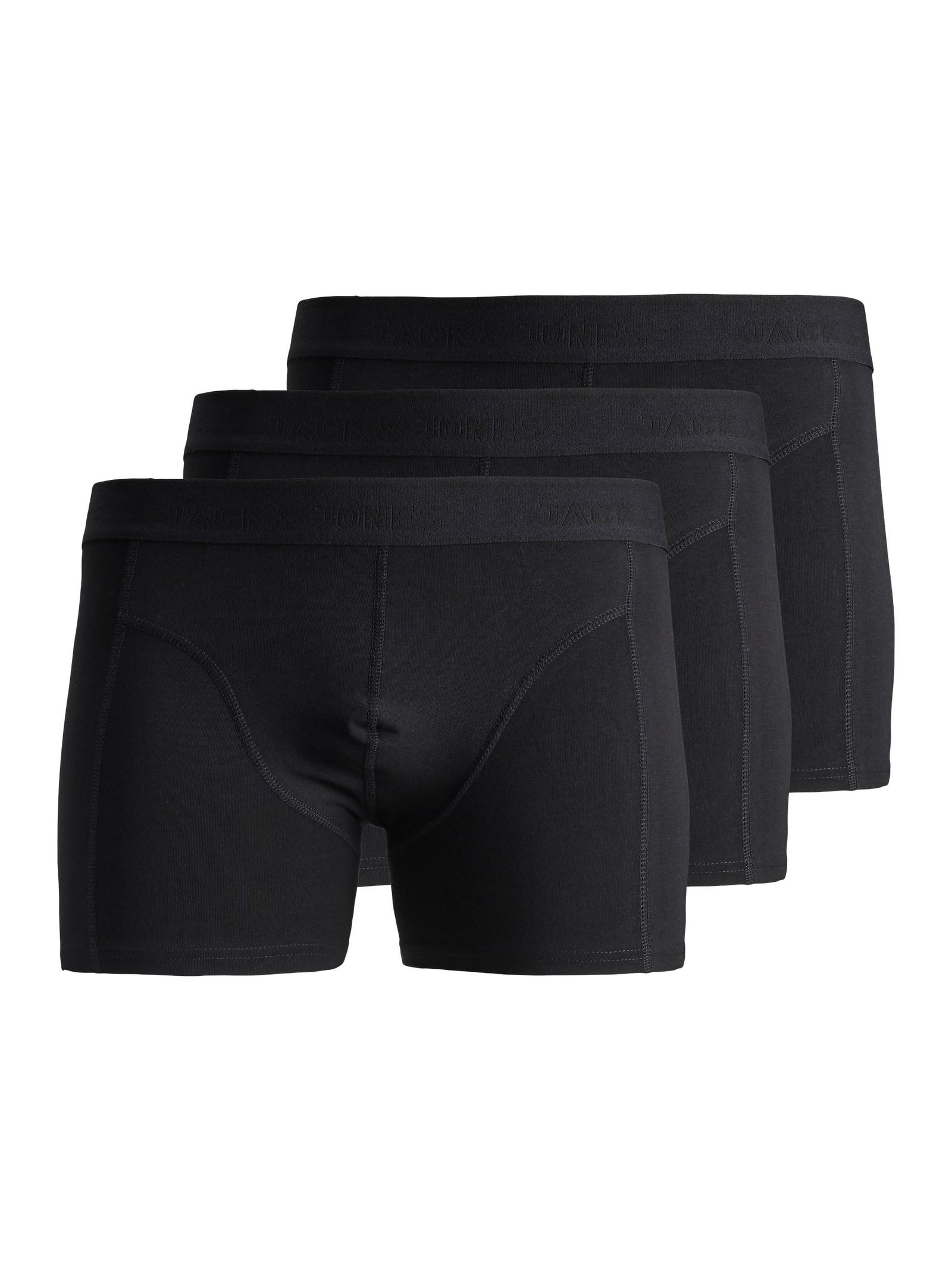 Jack & Jones Trunks 3 Pack Navy Black - Pauls Menswear