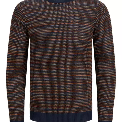 Jack & Jones Crew Neck Knit Navy/Orange