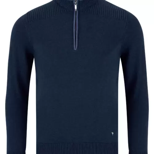 Drifter By Daniel Grahame 1/2 Zip Sweater Navy