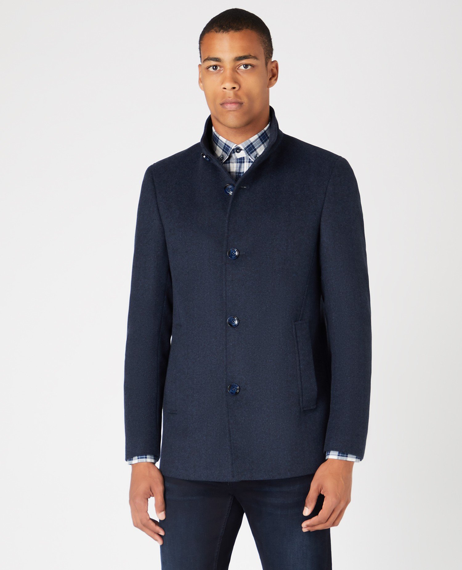 Remus Uomo Jonah Coat Dark Blue - Pauls Menswear