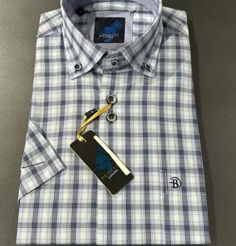 Benetti Tiriley Short Sleeve Casual Shirt Sky