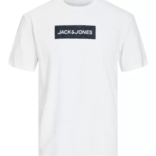 Jack & Jones Navigator Logo Cotton Tee White