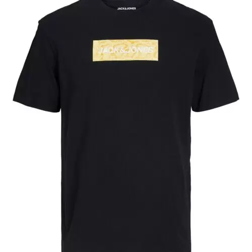 Jack & Jones Navigator Logo Cotton Tee Black