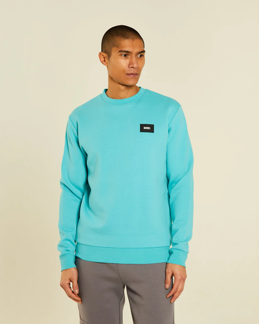 Diesel Davog Sweatshirt Aqua Ocean - Pauls Menswear