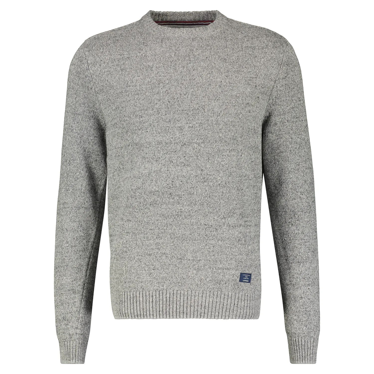 Lerros Cotton Crew Neck Platinum Grey - Pauls Menswear